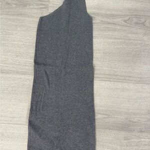 Zara Gray Ribbed Knit dress